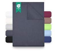 Green Mark Drap Plat 100% Coton - Drap Classique sans élastique, Doux pour la Peau, Facile d’Entretien, Lavable à Haute température - Gris Anthracite - 150x250 cm