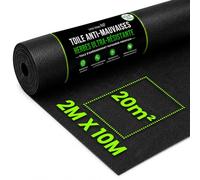 Green Thumbz Toile de Paillage 2m x 10m - Géotextile Anti Repousse Bache Jardin Anti Mauvaises Herbes en 50g/m², Résistant Aux Déchirures, Perméable à l'eau & Résiste Rayons UV