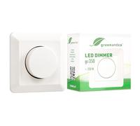 greenandco gc-350 Variateur encastré | pour LED et halogène | 1-350 watts | convient aussi pour les ampoules traditionnelles et pour les circuits va-et-vient | blanc