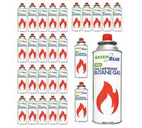 GreenBlue - 28 pièces Bouteille de gaz - Cartouche de gaz de 227 g. Certificat : Pi 0875, conforme à la norme EN 417, butane