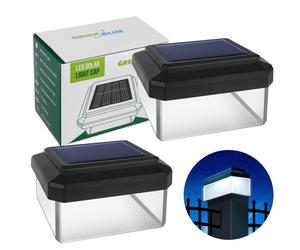 GreenBlue GB125 Lampe solaire pour poteau 60x40 mm - Lot 2, 6 LED, 4000K