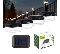 GreenBlue GB125 WW Lampe solaire pour poteau LED 3200K 5 lm - Lot de 4