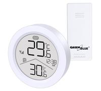 Station météo sans fil - GREENBLUE - GB162 - Température int./ext. - Horloge - Portée jusqu'à 60 m