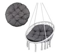 Green Blue GB243 GR Coussin de Jardin Rond 110 cm pour nid de Cigogne, Cocon et Fauteuil papasan, Gris, épaisseur 13-15 cm, matelassé, garnissage en Billes de Silicone (Cocon Non Inclus)