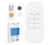 GreenBlue GB310 Télécommande pour Prises sans Fil 433MHz Contrôleur RF Programmable 3 Canaux Portée 30m Compatible avec GB313 Batterie CR2032 Inclus