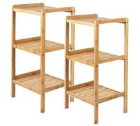 GreenBlue GB321 Étagère bambou 3 étagères - Lot de 2 37x33x78 cm