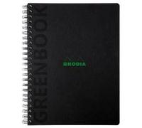 Greenbook cahier recy t recyclable en carte rigide 715 g/m2 - A4+ 22,5x29,7 cm 160 pages 5/5 perforation 4 trous - Papier Clairefontaine recyclé 90 g/m2 - Noir - New - Noir
