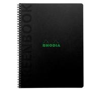 Greenbook cahier recy t recyclable en carte rigide 715 g/m2 - A5+ 16 x 21 cm 160 pages 5/5 perforation 6 trous - Papier Clairefontaine recyclé 90 g/m2 - Noir - New - Noir