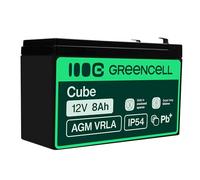GreenCell Rechargeable Batterie AGM 12V 8Ah accumulateur au Gel Plomb Cycles sans Entretien VRLA Battery étanche Résistantes| Jouets | Installations d'alarme | Véhicules pour Enfants