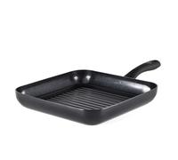 GreenChef Diamond Plaque à griller Antiadhésive en Céramique Saine 28 cm, Sans PFAS, Convient à l'induction, Va au four jusqu'à 160˚C, Lavable au lave-vaisselle, Noire, Noir