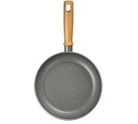 GreenChef Stone poêle à frire 24 cm, revêtement antiadhésif céramique sans PFAS, compatible induction, compatible lave-vaisselle, tous feux, poignée in Holzoptik, gris