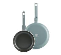 GreenChef Tones Poêle ensemble 20 & 26 cm, céramique antiadhésive | Revêtement antiadhésif en céramique Lermolon, corps en aluminium, poignées qui restent froides, compatible avec l’induction