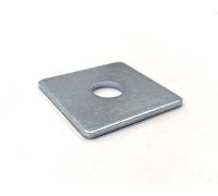Greened House Lot de 10 rondelles carrées plaquées zinc M10 40 mm x 40 mm x 2 mm d'épaisseur
