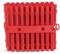 Greened House Lot de 96 chevilles murales universelles Rouge 5,5 x 34 mm