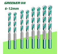 GREENERY Foret diamanté triangulaire 6-12 mm pour béton, foret multifonctionnel pour maçonnerie, brique, carrelage, marbre, verre, bois, métal, mur 5PCS 6 6 8 10 12mm