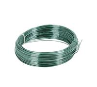 GREENGERS - 90374 - Fil de Fer Gainé Jardin 50 m - Lien de Jardinage 0,8 mm Vert - Attache Plantes, Clôture & Ligatures - Fil Métal Plastifié Facile à Couper Multiusage