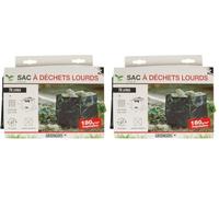 Greengers - Sacs à déchets de jardin, Jardin - Sac à gravats ultra résistant 70L, Sac à bûches renforcé 70L, Sac jardinage 70L - 1 Sac - Grande solidité, Autostable, 200g/m² - L42 x l42 x H40cm