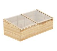 Greenhouse boîte de lit en bois, serre, système de boîte de plantation de jardin, 100x50x35 cm, nature, sapin, planche PC