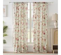 Greenland Home Antique Rose Lot de 2 Rideaux 100% Coton - 106,7 x 213,4 cm chacun - Bleu