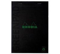Greenpad bloc agrafé recy t recyclable en carte souple 350 g/m2 - N°16 14,8x21 cm 70 feuillets Ligné - Papier Clairefontaine recyclé 90 g/m2 - Noir - New - Noir