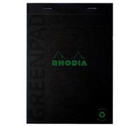 Greenpad bloc agrafé recy t recyclable en carte souple 350 g/m2 - N°18 21x29,7 cm 70 feuillets 5/5 - Papier Clairefontaine recyclé 90 g/m2 - Noir - New - Noir