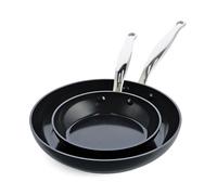 GreenPan BAR lot de poêles 20 cm 28 cm aluminium anodisé dur, revêtement antiadhésif en céramique, sans PFAS, compatible induction, compatible four, compatible lave-vaisselle