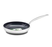 GreenPan Barcelona Evershine Tri-Ply acier inoxydable renforcé de diamants revêtement antiadhésif céramique 30 cm poêle à frire, sans PFAS, Multi Clad, induction, compatible four