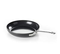 GreenPan Barcelona Hard Anodized Poêle à frire Antiadhésive en Céramique Saine Anodisée Dure 24 cm, Sans PFAS, Poignée en Acier Inoxydable, Résistante aux Rayures, Induction, Four, Lave-vaisselle,Noir