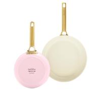 GreenPan CC008482-001, set à frire, vert, rose, aluminium, céramique, or, acier inoxydable