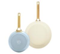 GreenPan CC008484-001, set de friture, bleu, vert, aluminium, céramique, or, acier inoxydable