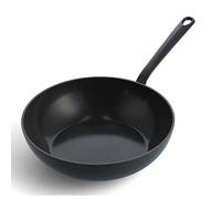 GreenPan Craft Poêle wok 28 cm/3,6 litres en céramique anodisée dure, sans PFAS, sans induction, sans risque pour le lave-vaisselle, sans risque pour le four, noir