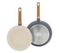 Ensemble de deux poêles GreenPan Essence, gris, de 26 cm et 30 cm, compatibles avec le lave-vaisselle