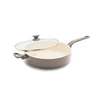 GreenPan Essence Pro sauteuse 28 cm avec couvercle, 4, 25 L, revêtement antiadhésif céramique sans PFAS, induction, résiste au four jusqu’à 160 °C, compatible lave-vaisselle, Cremeweiß