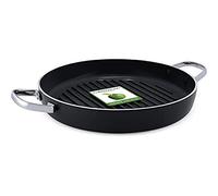 GreenPan Essentials, Poêle Gril Ronde de 28 cm avec Revêtement Antiadhésif Sain en Céramique, Sans PFAS, Compatible avec l'Induction, Résistante au Lave-vaisselle, Coloris Noir