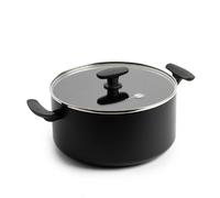 GreenPan SmartShape Casserole Antiadhésive en Céramique Saine de 24 cm/5,1 Litre avec Couvercle en Verre, Sans PFAS, Convient à l'Induction, Va au Four, Va au Lave-Vaisselle, Noir