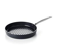 GreenPan Lima Midnight Poêle à Griller Ronde Antiadhésive 28cm sans PFAS, Noir