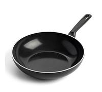 GreenPan Memphis Poêle Wok 30cm/3.6 Litre en céramique antiadhésive, Sans PFAS, Induction, Lavable au lave-vaisselle, Noir