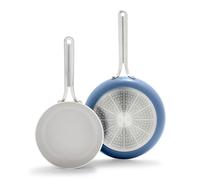 GreenPan Nova Oprah's Favorite Things 2024 Lot de 2 poêles à frire de 20,3 cm et 25,4 cm, convient pour l'induction, sans PFAS, non toxique, antiadhésive, passe au lave-vaisselle et au four, chauffage