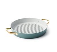 GreenPan Padova Poêle à griller antiadhésive en céramique anodisée dure avec couvercle Noir 28 cm