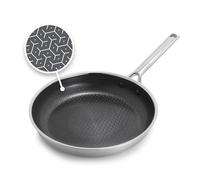 GreenPan Poêle hybride en acier inoxydable avec revêtement anti-adhésif, 28 cm, APEX Tri-Ply Thermobond sans PFAS, convient à l'induction, passe au four jusqu'à 220 °C, passe au lave-vaisselle