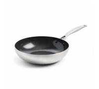 GreenPan Poêle Wok Geneva – inox, revêtement céramique – 28 cm