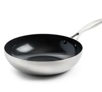 Geneva Wok inox revêtement céramique GreenPan D28 cm