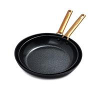 GreenPan Reserve 2.0 2 poêles 24/28 cm, céramique antiadhésive, Noir | Antiadhésif, aluminium anodisé dur, induction, nettoyage facile, lave-vaisselle