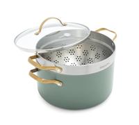 GreenPan Reserve 2.0 Batterie de cuisine 3 pièces, céramique, Vert | Antiadhésif, aluminium anodisé dur, induction, nettoyage facile
