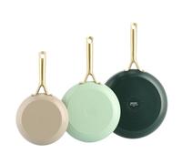 Lot de 3 poêles GreenPan Shades avec revêtement antiadhésif, compatibles avec tous les types de cuisinières