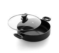 GreenPan Torino Sauteuse avec Couvercle de 28 cm/4,2 Litre Antiadhésive en Céramique Sain, Sans PFAS, Compatible avec l'Induction, Résistante au Lave-vaisselle, Va au four jusqu'à 160°C, Noir