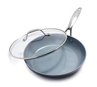 GreenPan Valencia Pro Poêle à frire antiadhésive en céramique saine anodisée dure de 26 cm avec couvercle, sans PFAS, à induction, allant au lave-vaisselle, allant au four, Gris