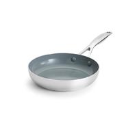 GreenPan Valencia Pro - Poêle à frire en acier inoxydable de 20,3 cm, compatible avec l'induction, triple couche, céramique antiadhésive, sans PFOA, passe au lave-vaisselle et au gril