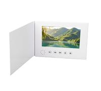 Greensen Carte de Vœux Vidéo électronique de 7 Pouces, 720P Type-C | Couverture en Papier de Cuivre, Format A5 8,27x5,83 Pouces, Prend en Charge MP4/AVI/MKV, Batterie Intégrée de 1500 MAh,