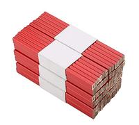 Greensen Crayons de Charpentier 175mm Mine Dure Rouge, 72 PCS | Mine noire écriture précise sans bavure, échelle intégrée au dos, crayon de marquage pour chantier menuiserie école, Rouge